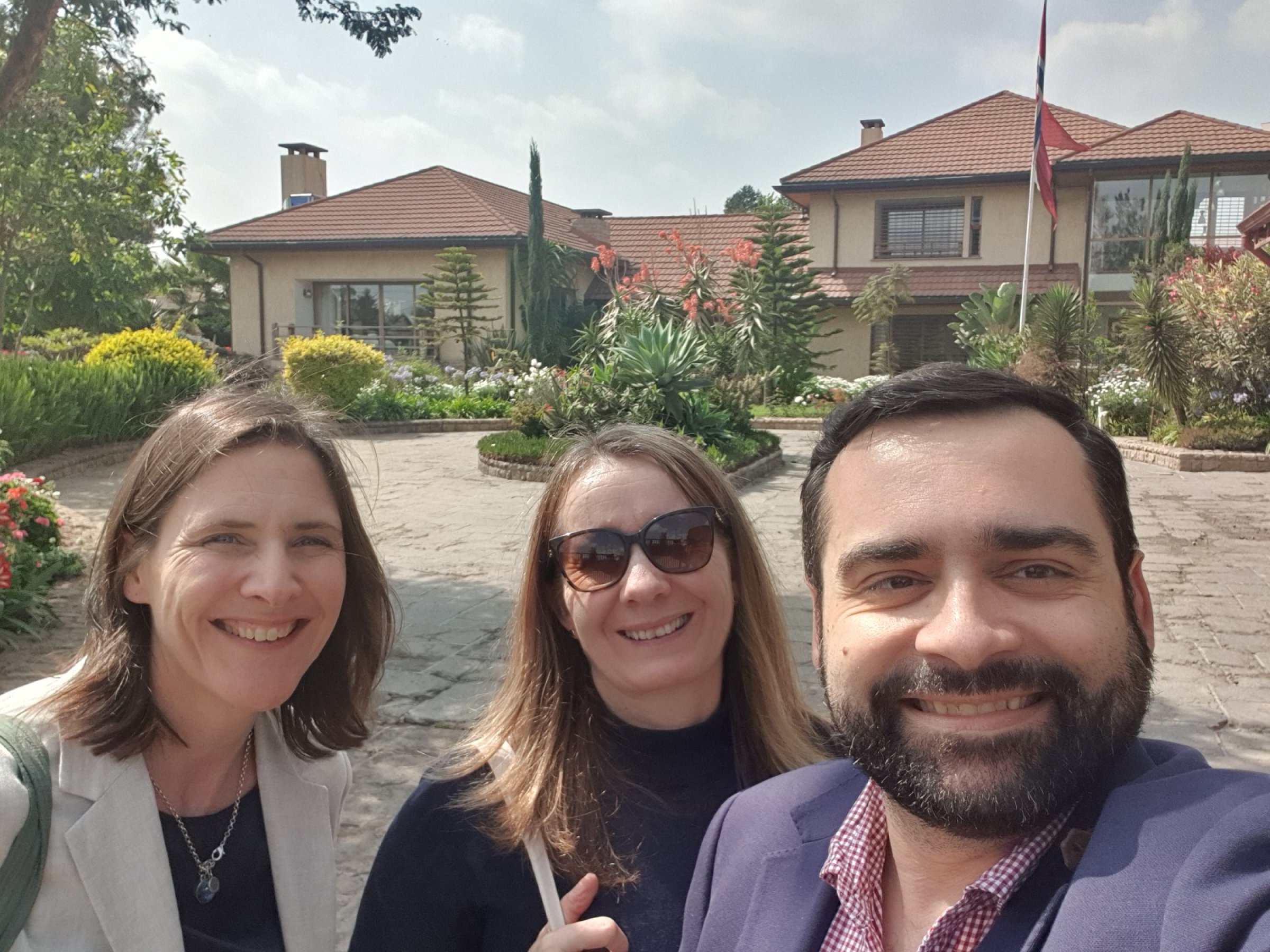 The delegation from NVI. From left: Hannah Jørgensen, Siv Klevar and Carlos das Neves. Photo: Carlos das Neves.